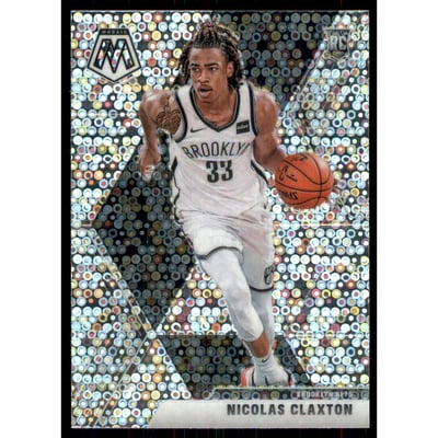 2019-20 Panini Mosaic Mosaic Fast Break Silver #236 Nicolas Claxton