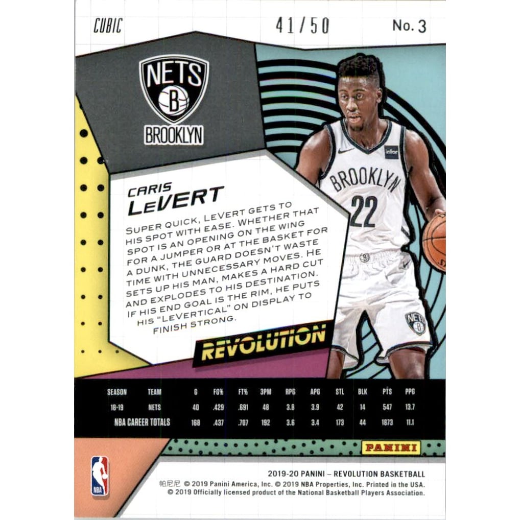 2019-20 Panini Revolution Cubic #3 Caris LeVert