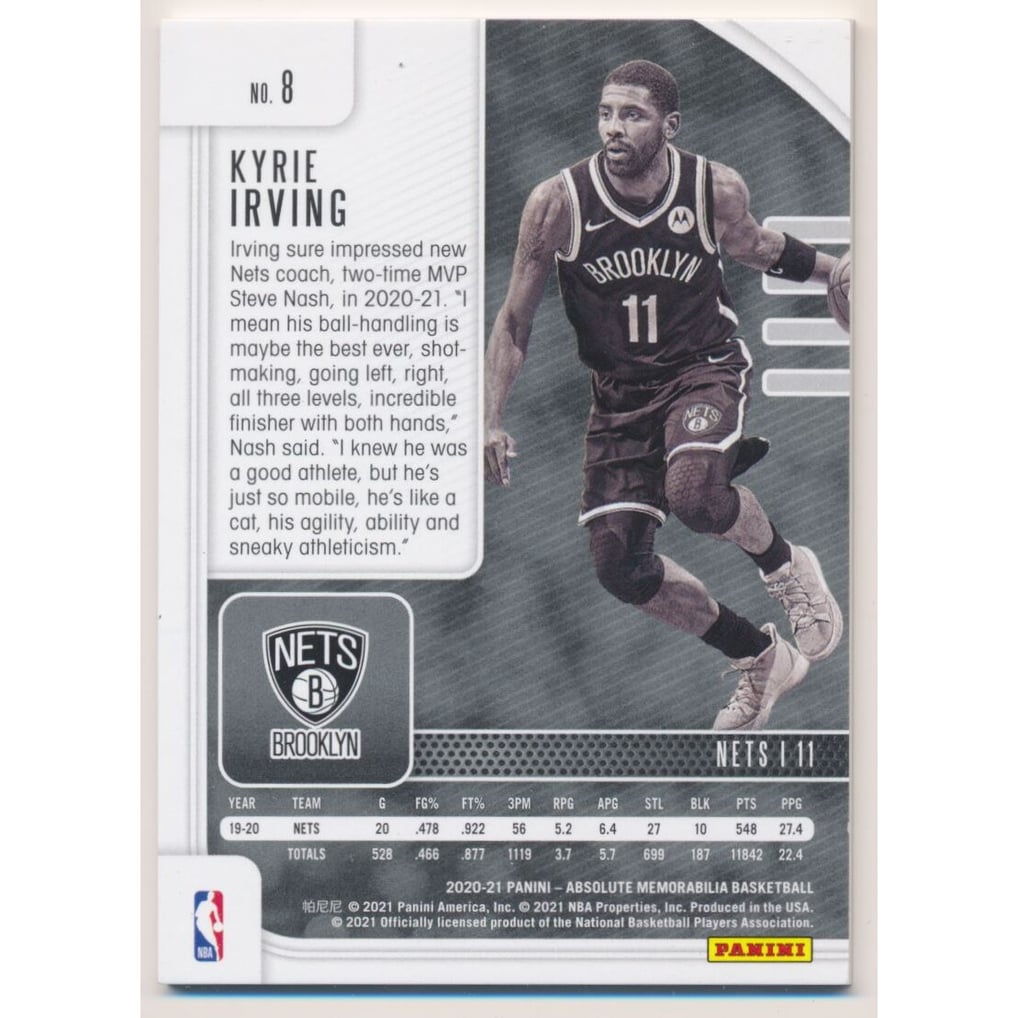 2020-21 Absolute Memorabilia Red #8 Kyrie Irving