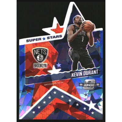 2020-21 Panini Contenders Optic Superstars Blue Cracked Ice #6 Kevin Durant