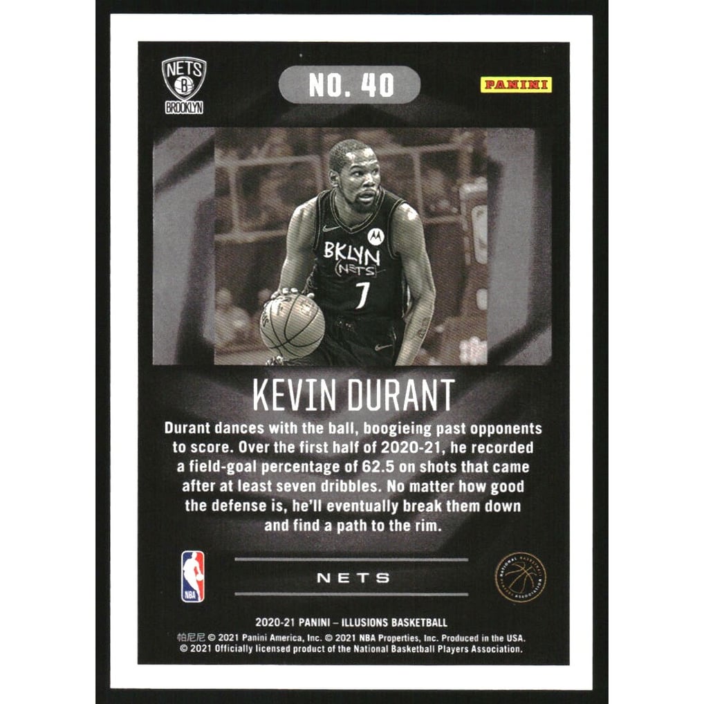 2020-21 Panini Illusions Yellow #40 Kevin Durant