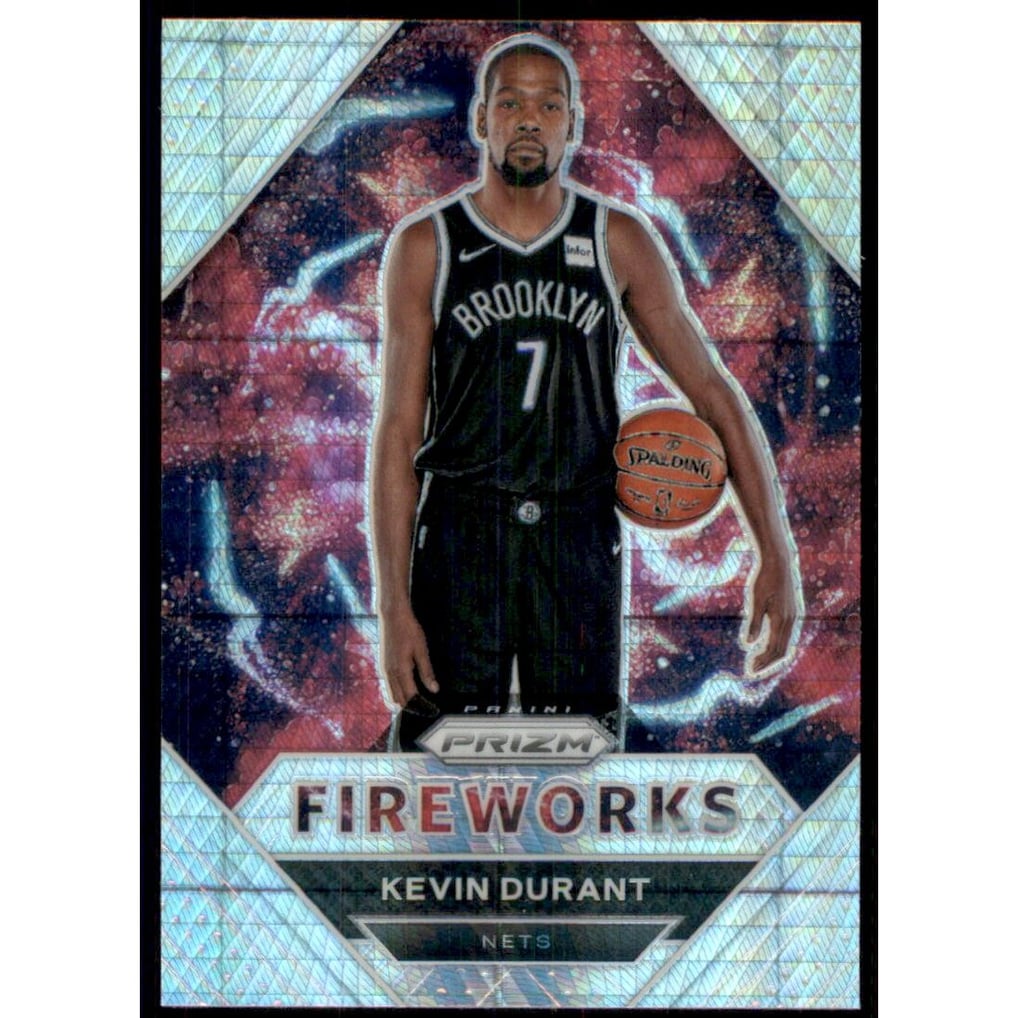 2020-21 Panini Prizm Fireworks Prizms Hyper #19 Kevin Durant