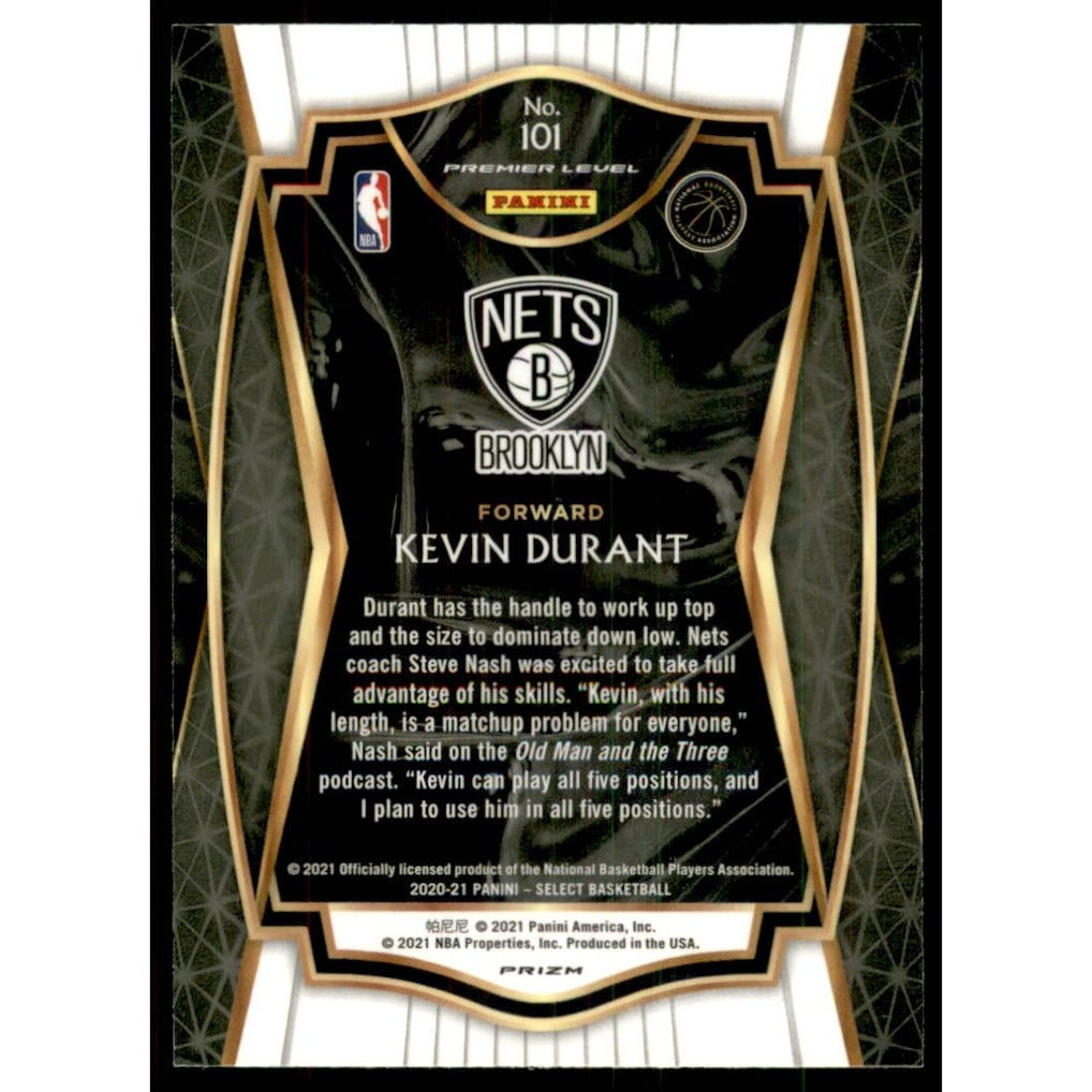 2020-21 Select Prizms Red Wave #101 Kevin Durant