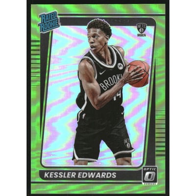 2021-22 Donruss Optic Lime Green #154 Kessler Edwards