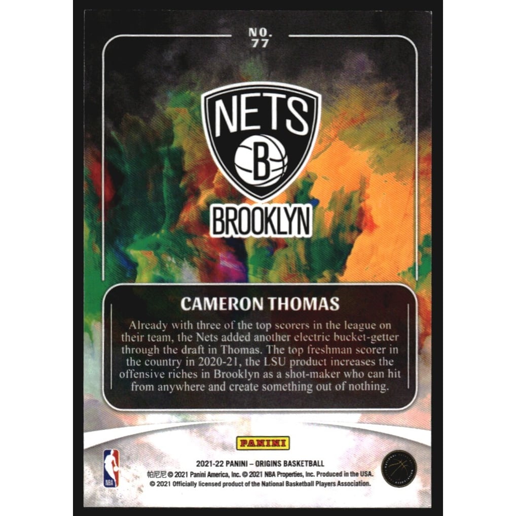 2021-22 Panini Origins #77 Cameron Thomas RC
