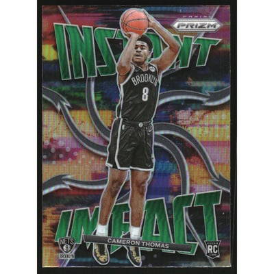2021-22 Panini Prizm Instant Impact Prizms Green #2 Cameron Thomas
