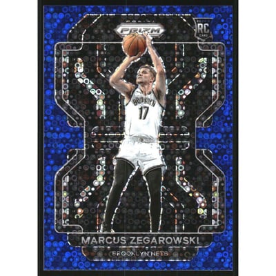 2021-22 Panini Prizm Prizms Fast Break Blue #300 Marcus Zegarowski