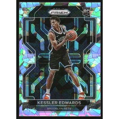 2021-22 Panini Prizm Prizms Ice #284 Kessler Edwards