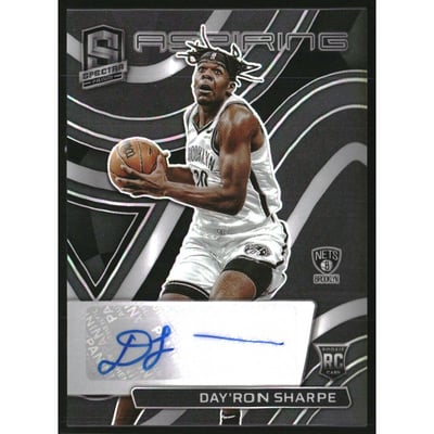 2021-22 Panini Spectra Aspiring Autographs #33 Day'Ron Sharpe
