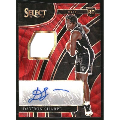 2021-22 Select Rookie Jersey Autographs Prizms Red Wave #6 Day'Ron Sharpe