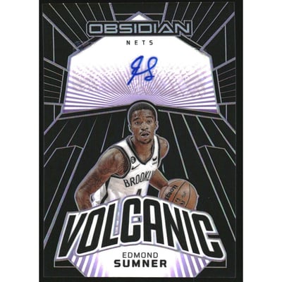2022-23 Panini Obsidian Volcanic Signatures Electric Etch Purple #5 Edmond Sumner/75
