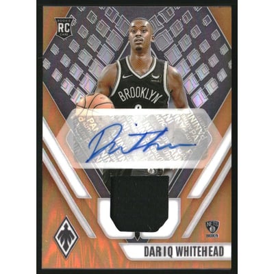 2023-24 Panini Phoenix Rookie Jersey Autographs Orange #15 Dariq Whitehead