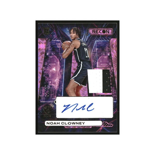 2023-24 Panini Recon Novice Patch Autographs Pink Noah Clowney RC 
