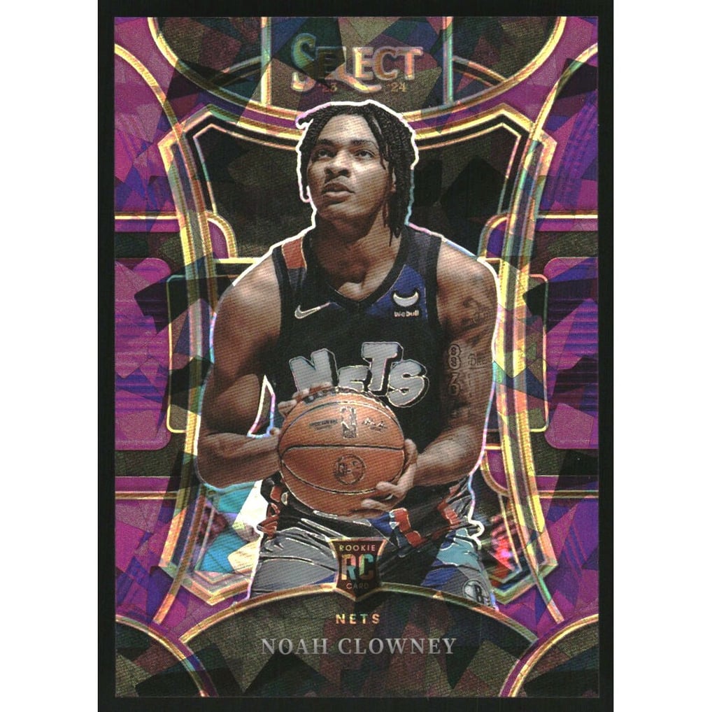 2023-24 Select Prizms Purple Cracked Ice #325 Noah Clowney