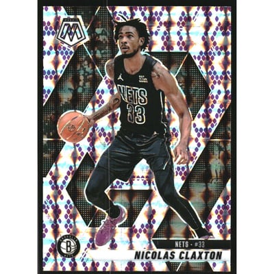 2024-25 Panini Mosaic Mosaic Purple Snakeskin #106 Nicolas Claxton