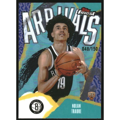 2025-26 Finest Arrivals Sky Blue Refractors #A19 Nolan Traore