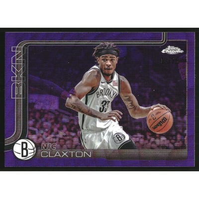 2025-26 Topps Chrome Purple Wave Refractors #27 Nic Claxton