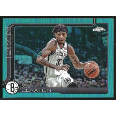 2025-26 Topps Chrome Teal Refractors #27 Nic Claxton