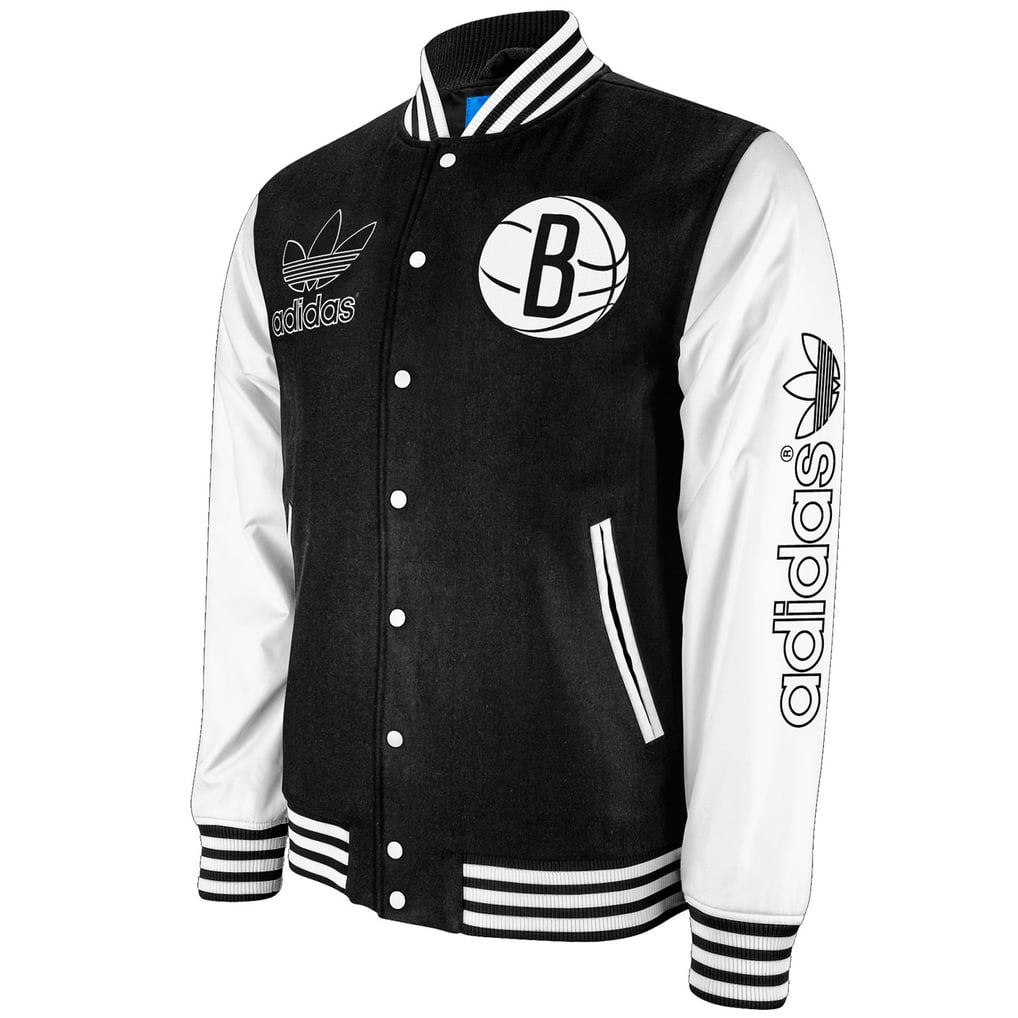 adidas Brooklyn Nets NBA OA Varsity Wool Jacket - Black