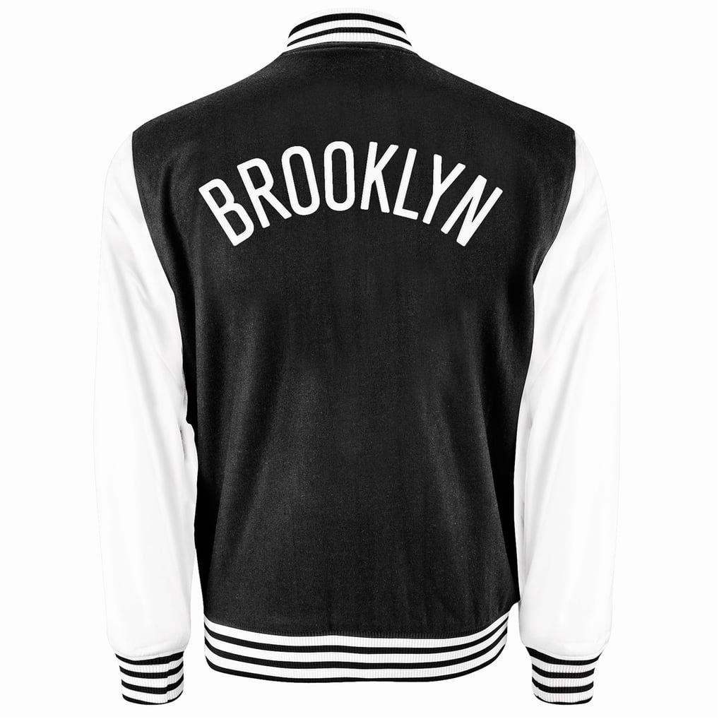 adidas Brooklyn Nets NBA OA Varsity Wool Jacket - Black