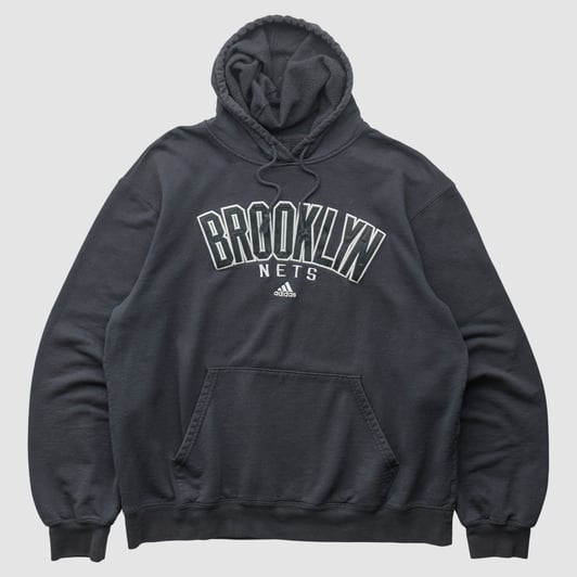 Brooklyn Nets Adidas 2010s Hooded Pullover Sweatshirt - Black - XL by Fanatics Real Vintage