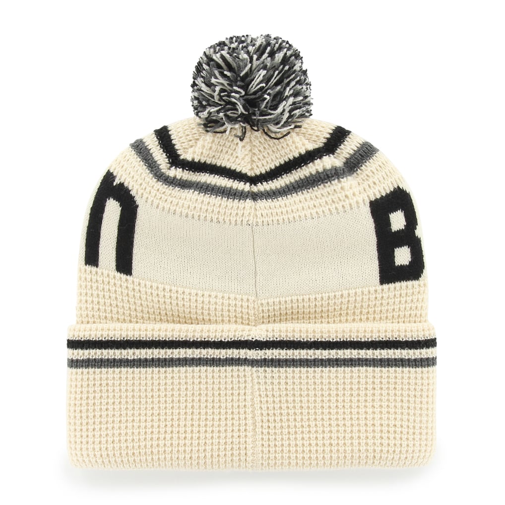 Brooklyn Nets '47 Quattrle Cuffed Knit Hat with Pom - Natural