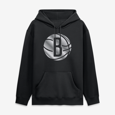 Brooklyn Nets  Metallic Mascot Hoodie - Black