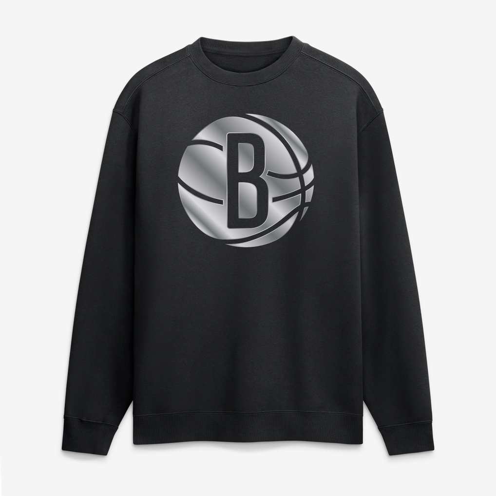Brooklyn Nets  Metallic Mascot Sweatshirt - Black