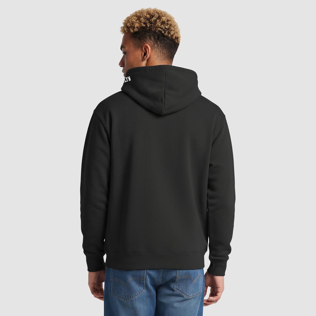  Brooklyn Nets Champion Contrast Liner Pullover Hoodie - Black