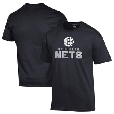 Brooklyn Nets Champion Jersey Cotton T-Shirt - Black