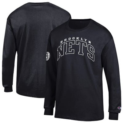  Brooklyn Nets Champion Jersey Long Sleeve T-Shirt - Black