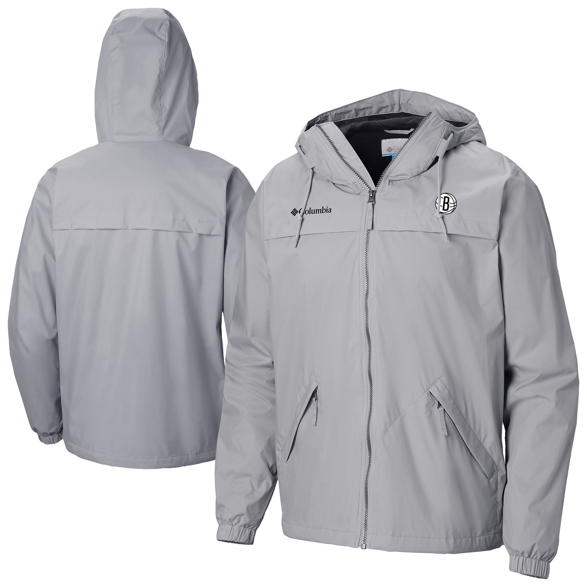 Mart Zip Code Men's Brooklyn Nets Columbia Gray Oroville Creek Lined Full-Zip Jacket