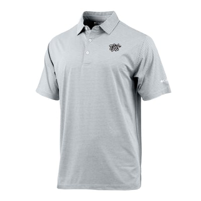 Brooklyn Nets Columbia Striped Tempo Swing Polo - Gray