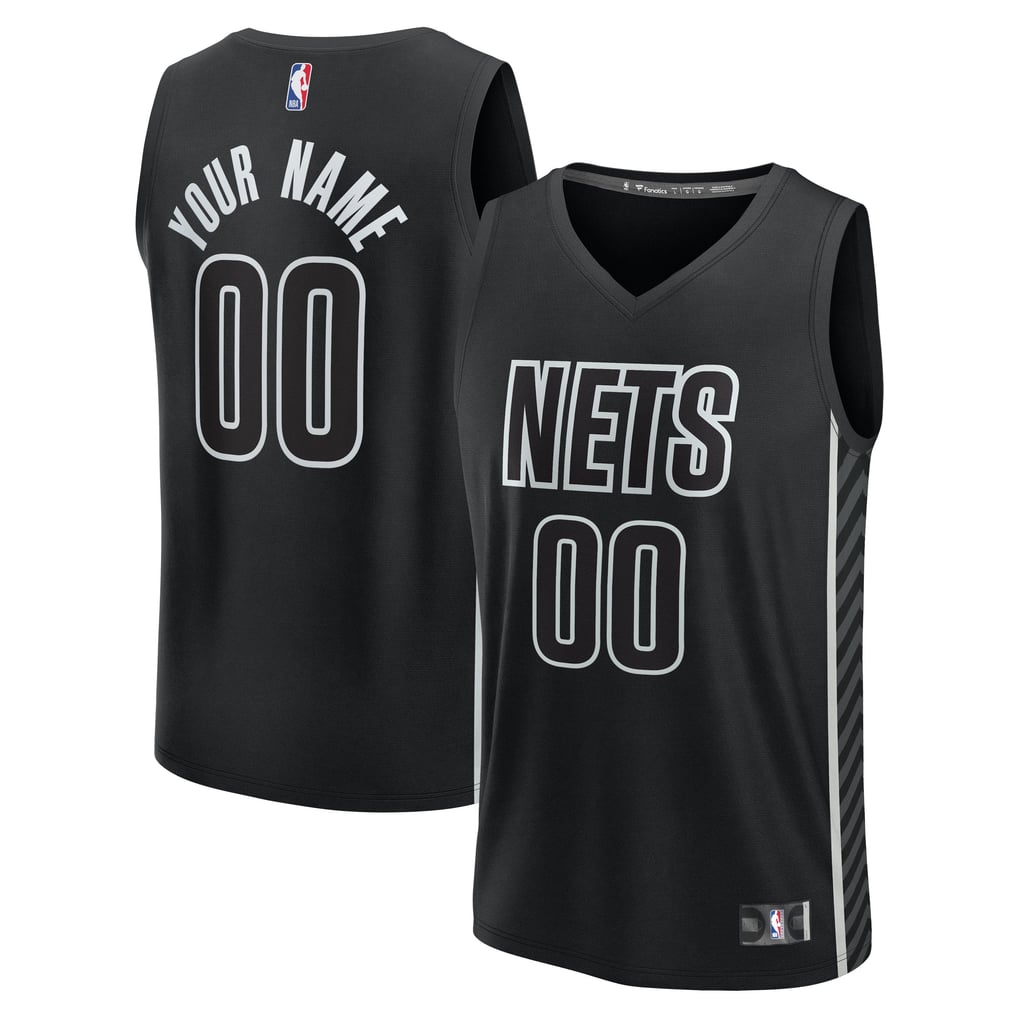 Brooklyn Nets Fanatics Fast Break Custom Jersey - Statement Edition - Black