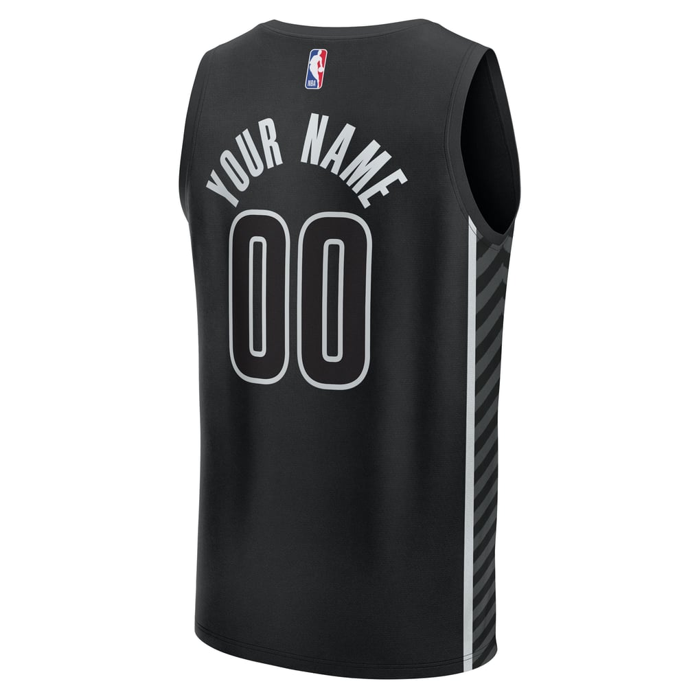 Brooklyn Nets Fanatics Fast Break Custom Jersey - Statement Edition - Black