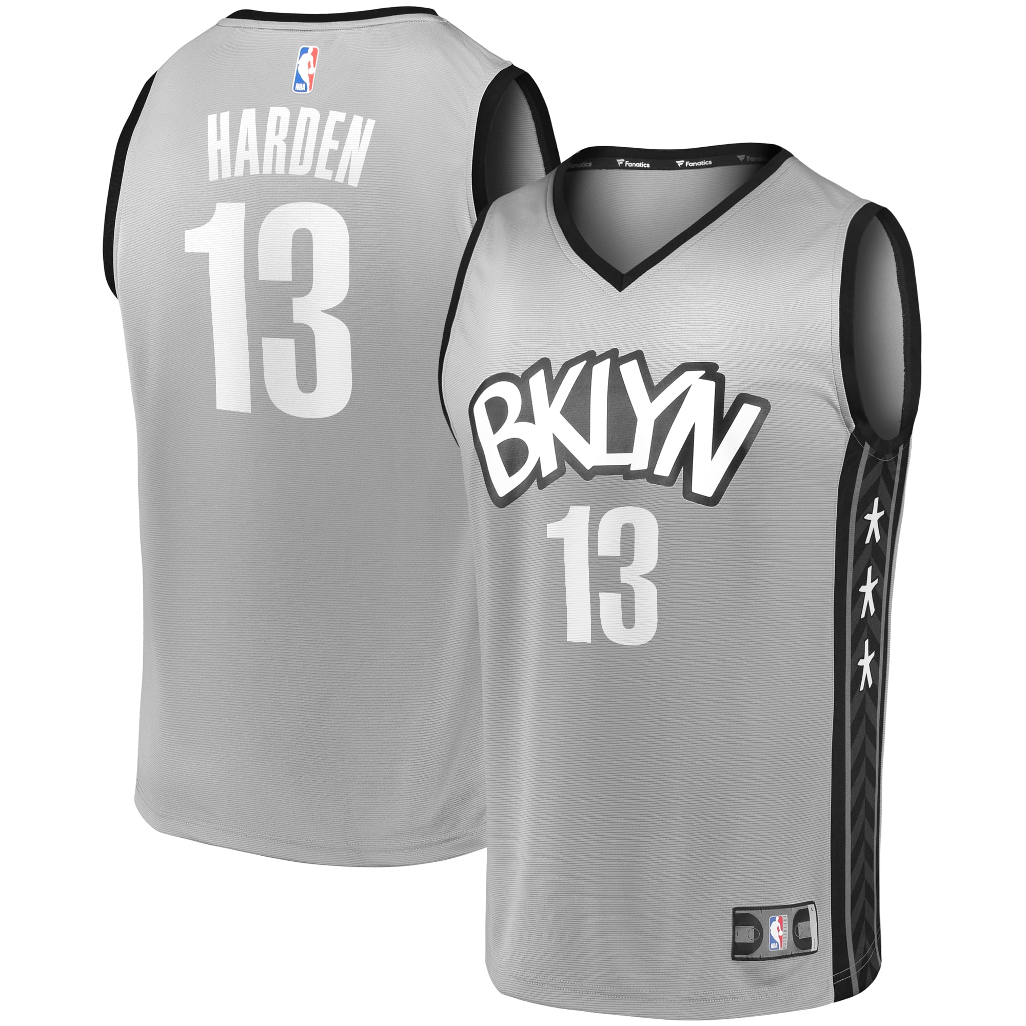 Men's Brooklyn Nets James Harden Fanatics Charcoal Fast Break