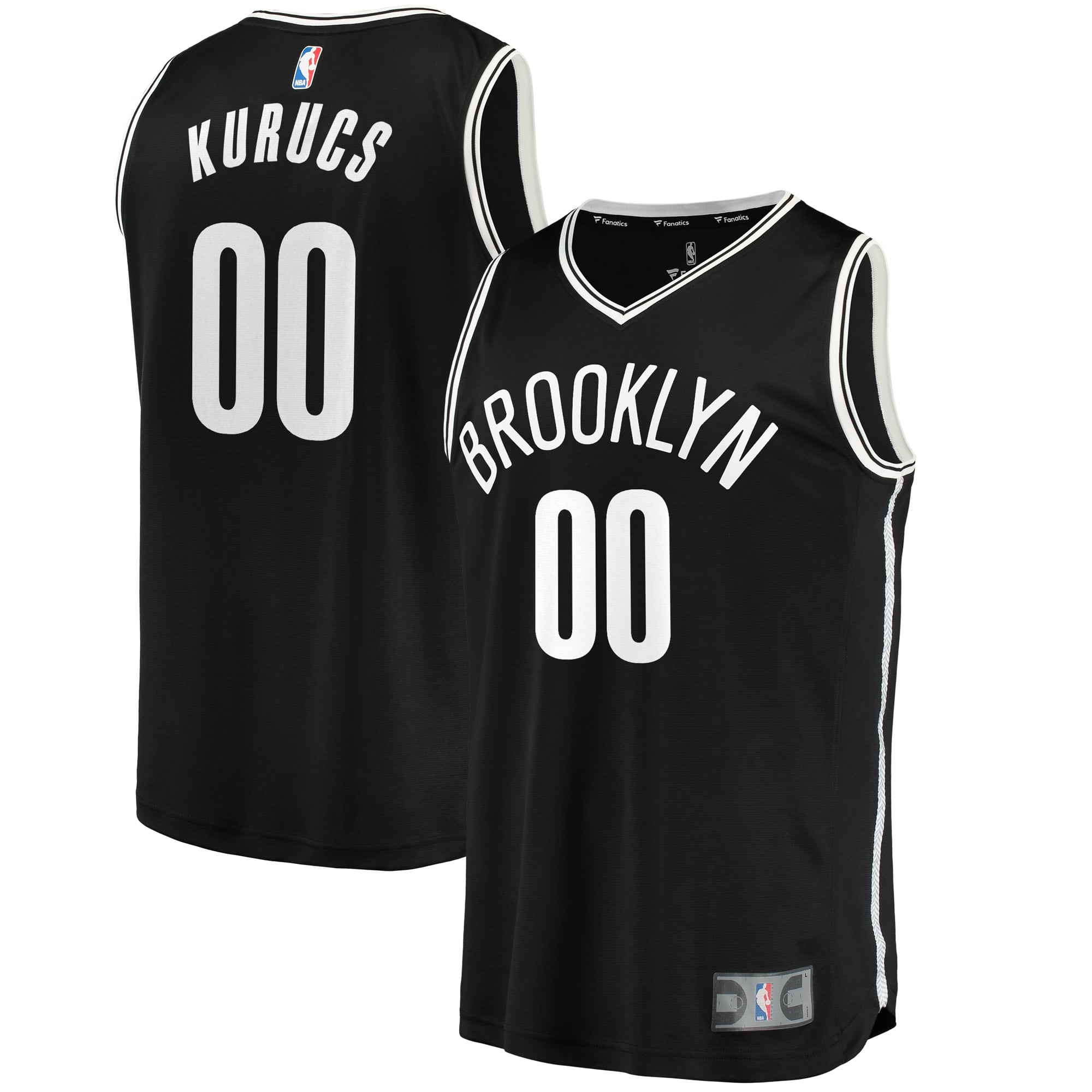 Men's Brooklyn Nets Rodions Kurucs Fanatics Black Fast Break