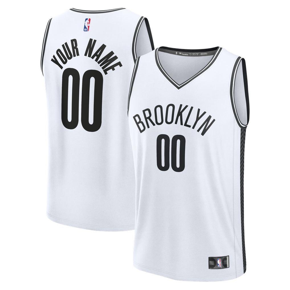 Brooklyn Nets Fanatics Fast Break Custom Jersey - Association Edition - White
