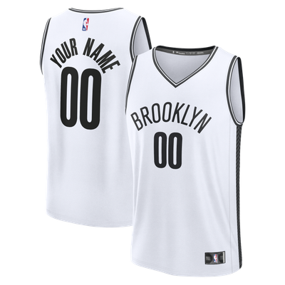 Brooklyn Nets Fanatics Fast Break Custom Jersey - Association Edition - White