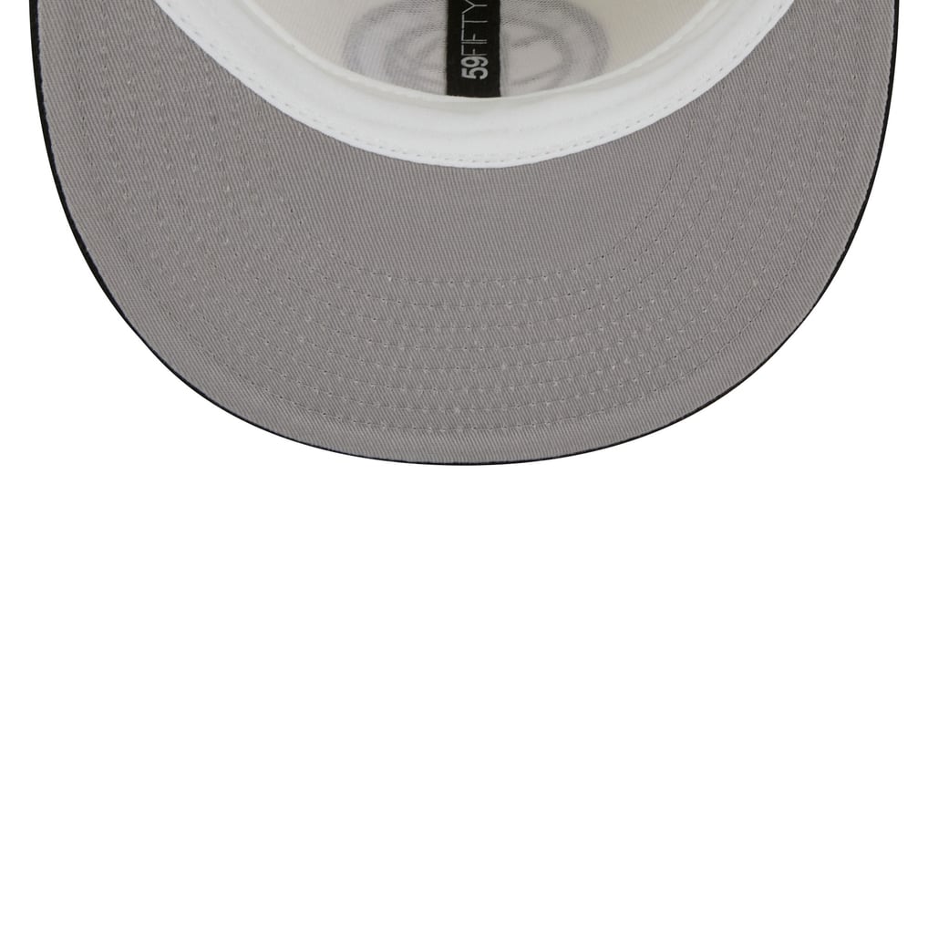 Brooklyn Nets New Era Piping 2-Tone 59FIFTY Fitted Hat - Cream/Black