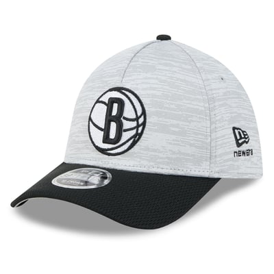  Brooklyn Nets New Era 39THIRTY M-Crown Tech Stretch Hat - Gray