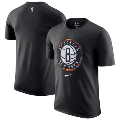  Brooklyn Nets Nike 2025/26 City Edition Remix Essential Logo T-Shirt - Black