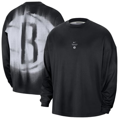 Brooklyn Nets Nike 2026 Standard Issue Pre-Game Performance Long Sleeve T-Shirt - Black