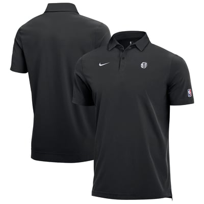  Brooklyn Nets Nike Dri-FIT Coaches Polo - Black