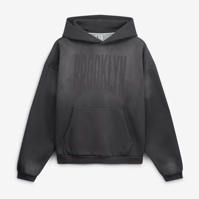 Brooklyn Nets Nike 2026 Standard Issue Travel Washed Fleece Pullover Hoodie - Charcoal