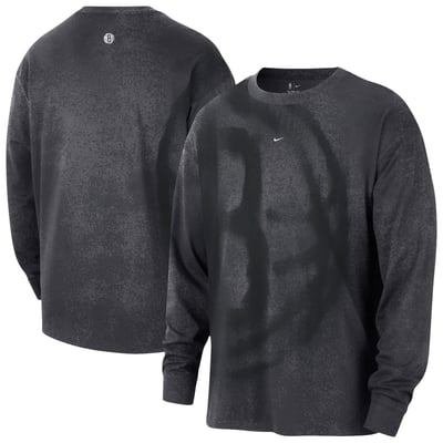 Brooklyn Nets Nike 2026/27 Standard Issue Game Theater Team Anthem Long Sleeve T-Shirt - Gray