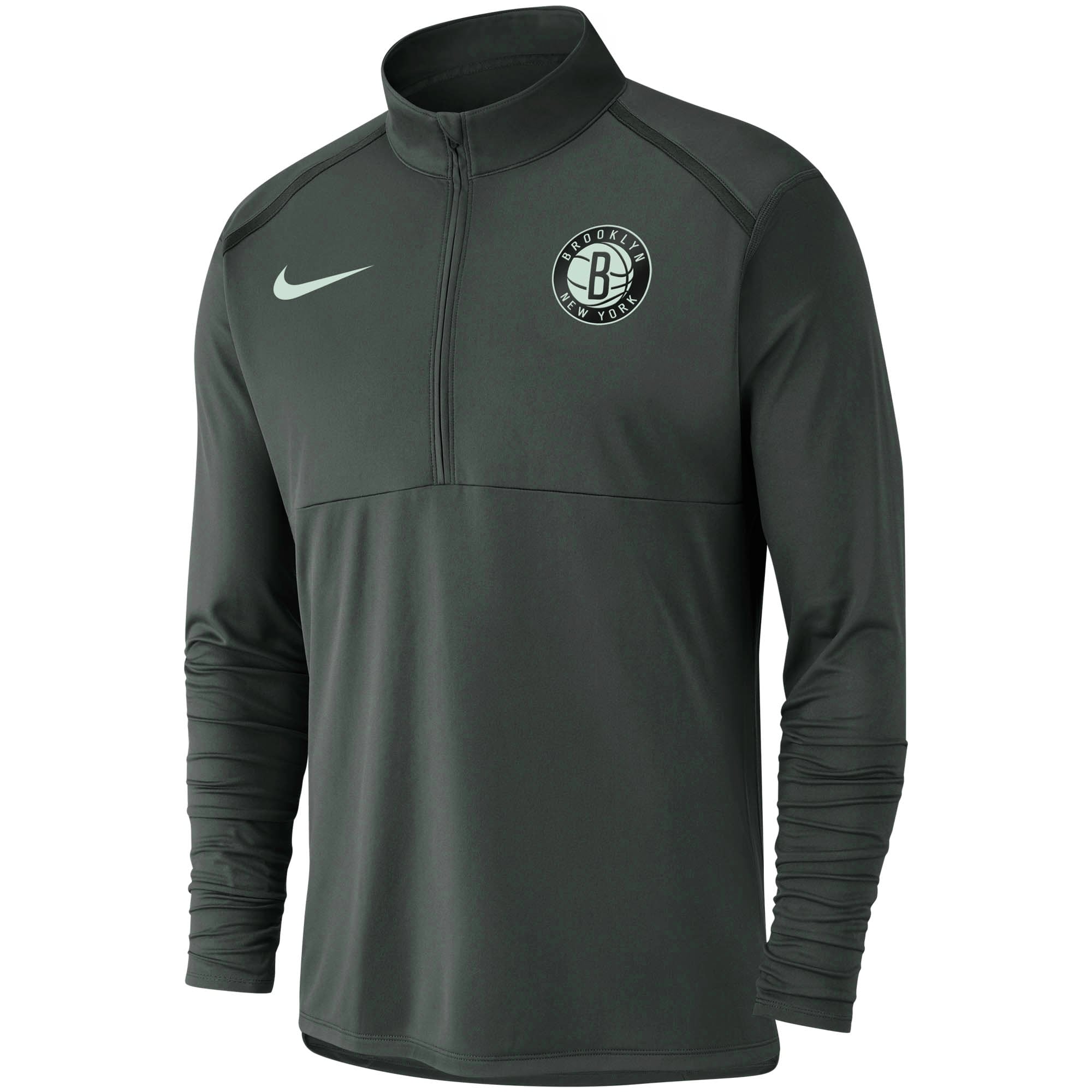 Men's Brooklyn Nets Nike Gray Element Performance Half-Zip