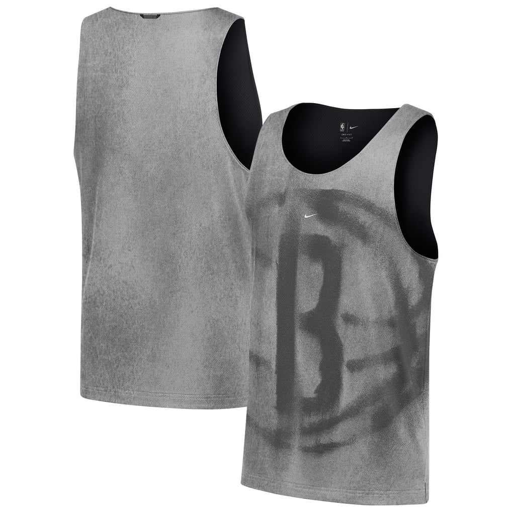 Brooklyn Nets Nike 2026 Standard Issue Practice Icon Mesh Reversible Jersey - Silver/Black
