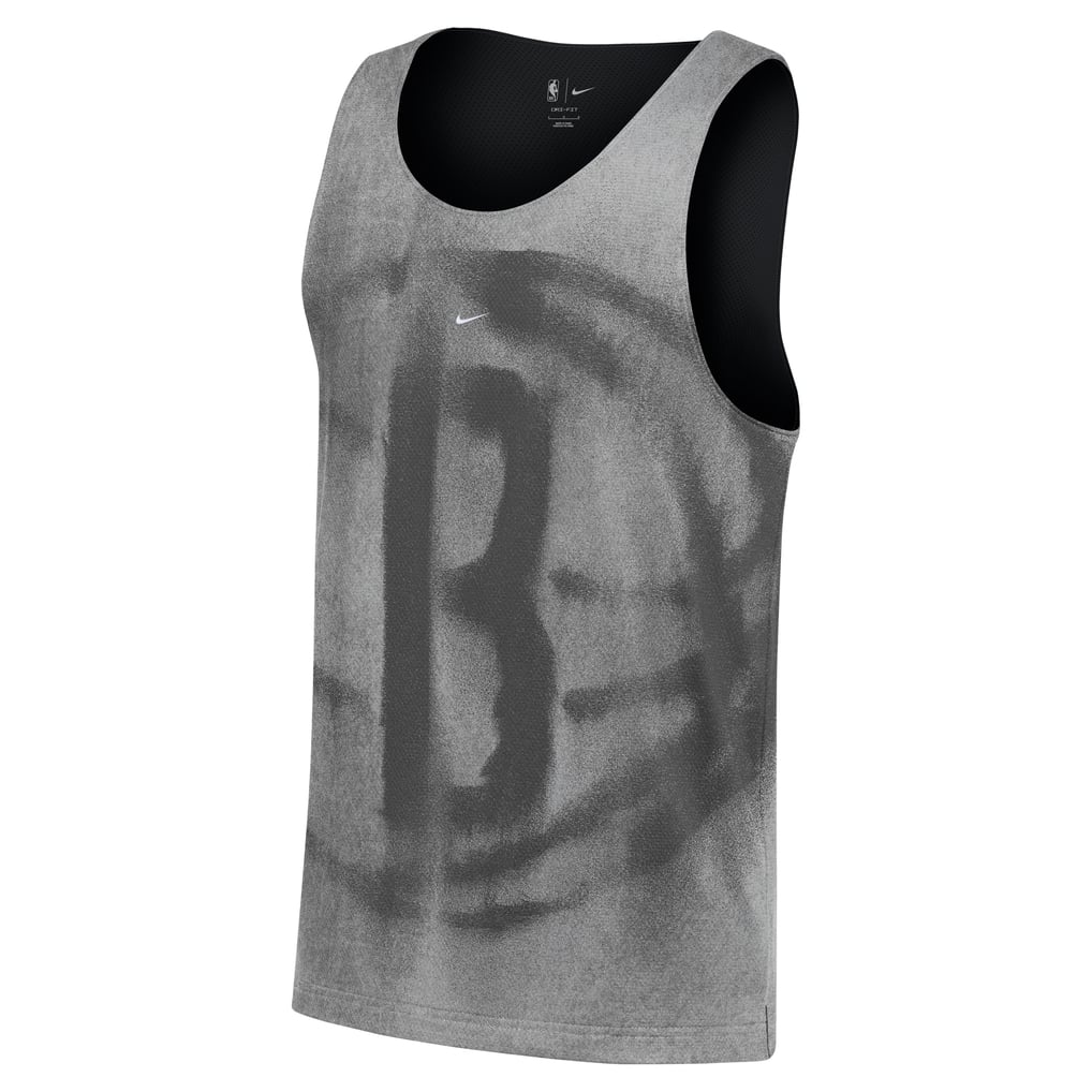 Brooklyn Nets Nike 2026 Standard Issue Practice Icon Mesh Reversible Jersey - Silver/Black