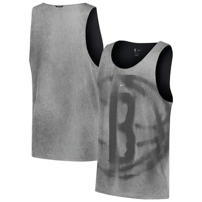 Brooklyn Nets Nike 2026 Standard Issue Practice Icon Mesh Reversible Jersey - Silver/Black